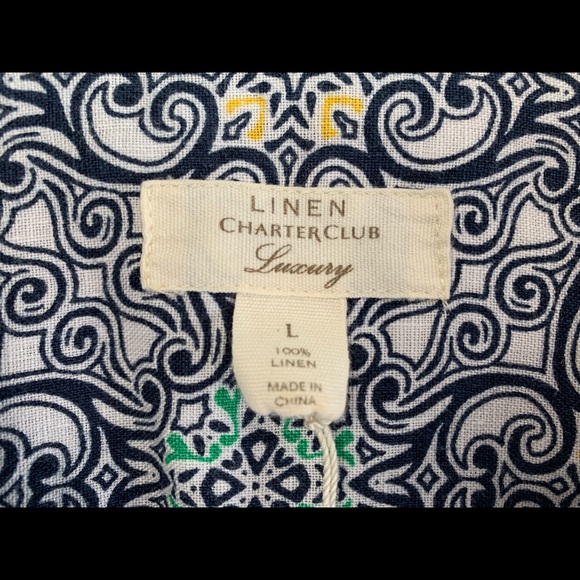 Linen Charter Club Luxury shirt - sz L - Picture 8 of 11